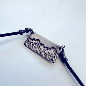 Silver mountain necklace